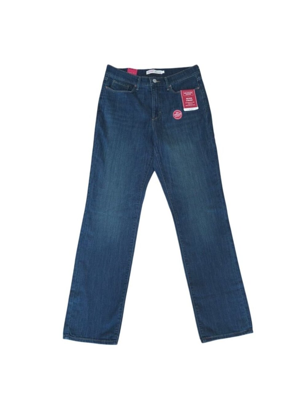 Levi Strauss Signature Women's Mid Rise Straight Jeans W29 L32 Blue